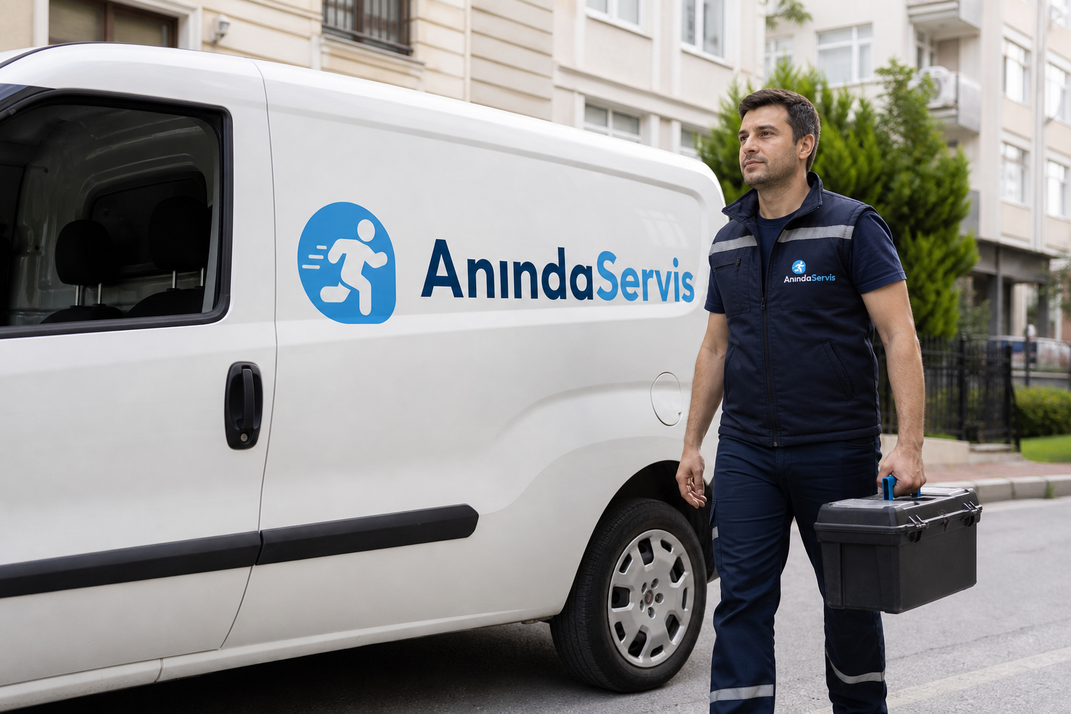 Anında Servis markalı servis aracı - Eskişehir Ferroli Klima Servisi